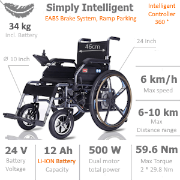 Folding Electric wheelchair EWC-180K